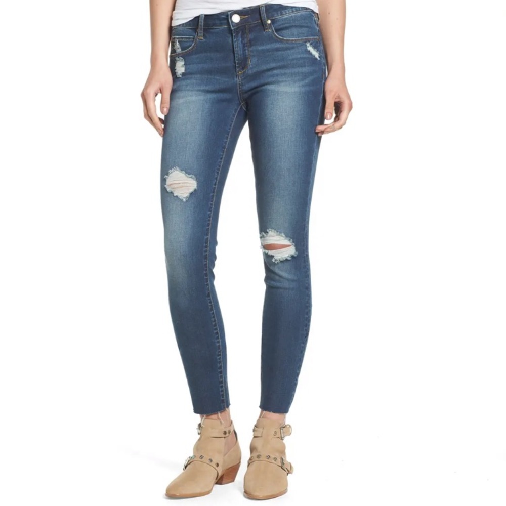 Articles of Society Mid-Rise Ripped Skinny Jeans